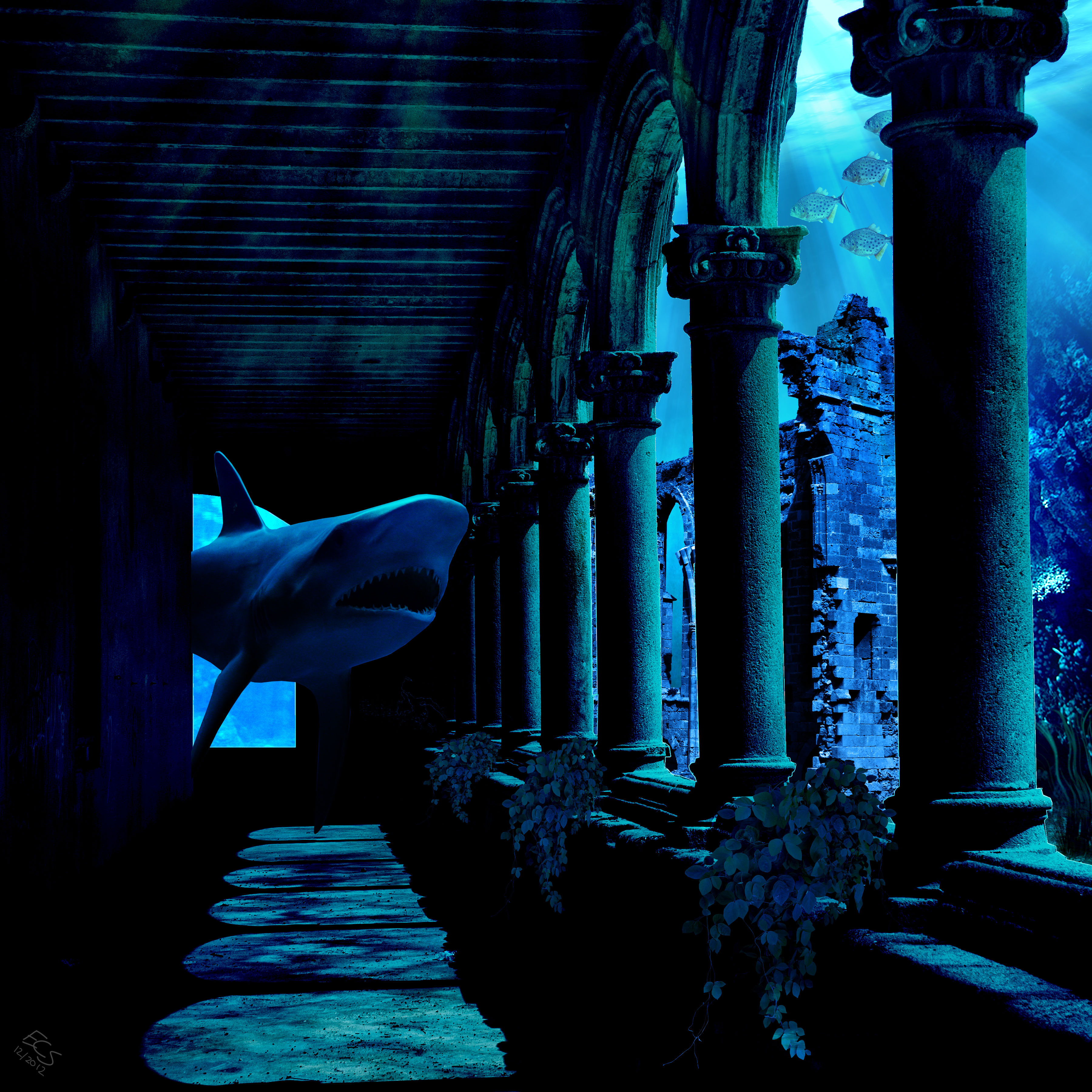 Atlantis | Photo manipulation by Elizabeth C. Spillman