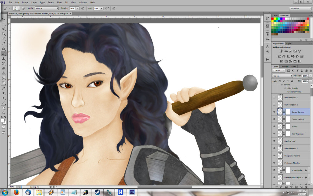 Elf Portrait In Progress